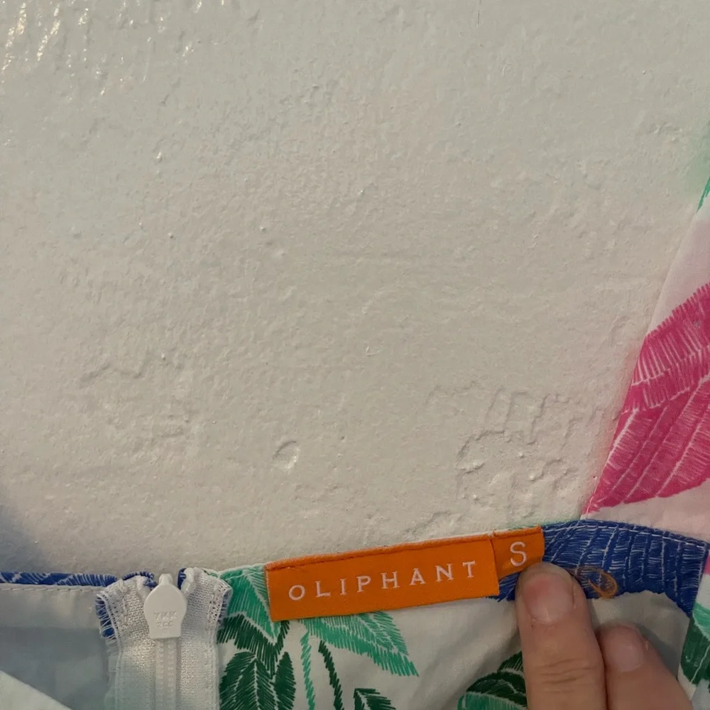 OLIPHANT Tie Strap Macaw Pocket Midi Dress size Small - Picture 9 of 13